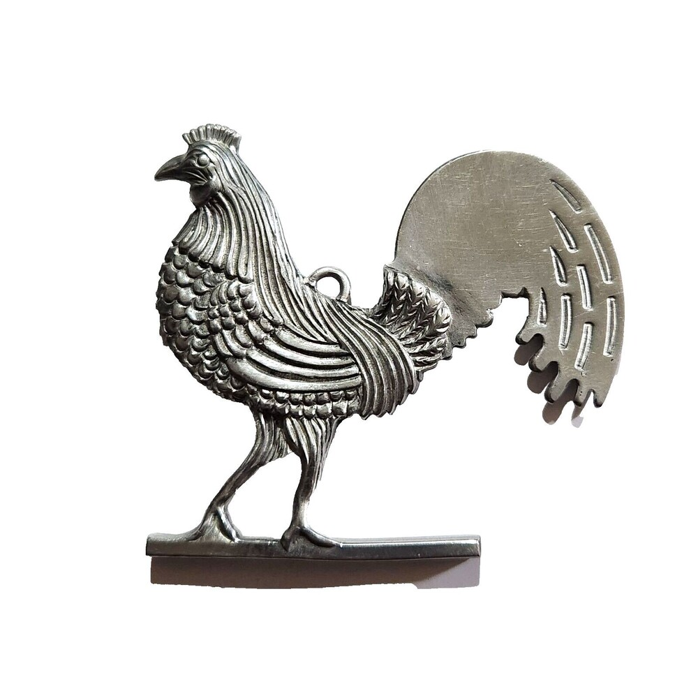 Vintage Reed & Barton Pewter Rooster Weathervane Christmas Ornament